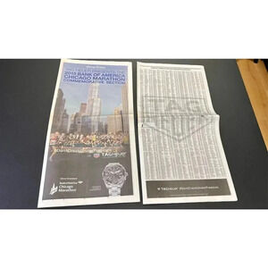 Vintage 2015 Bank of America Chicago Marathon Commemorative Results Newspaper